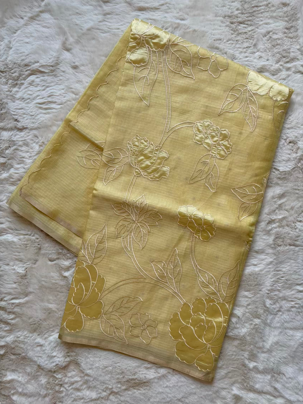 Kota Silk Yellow Saree