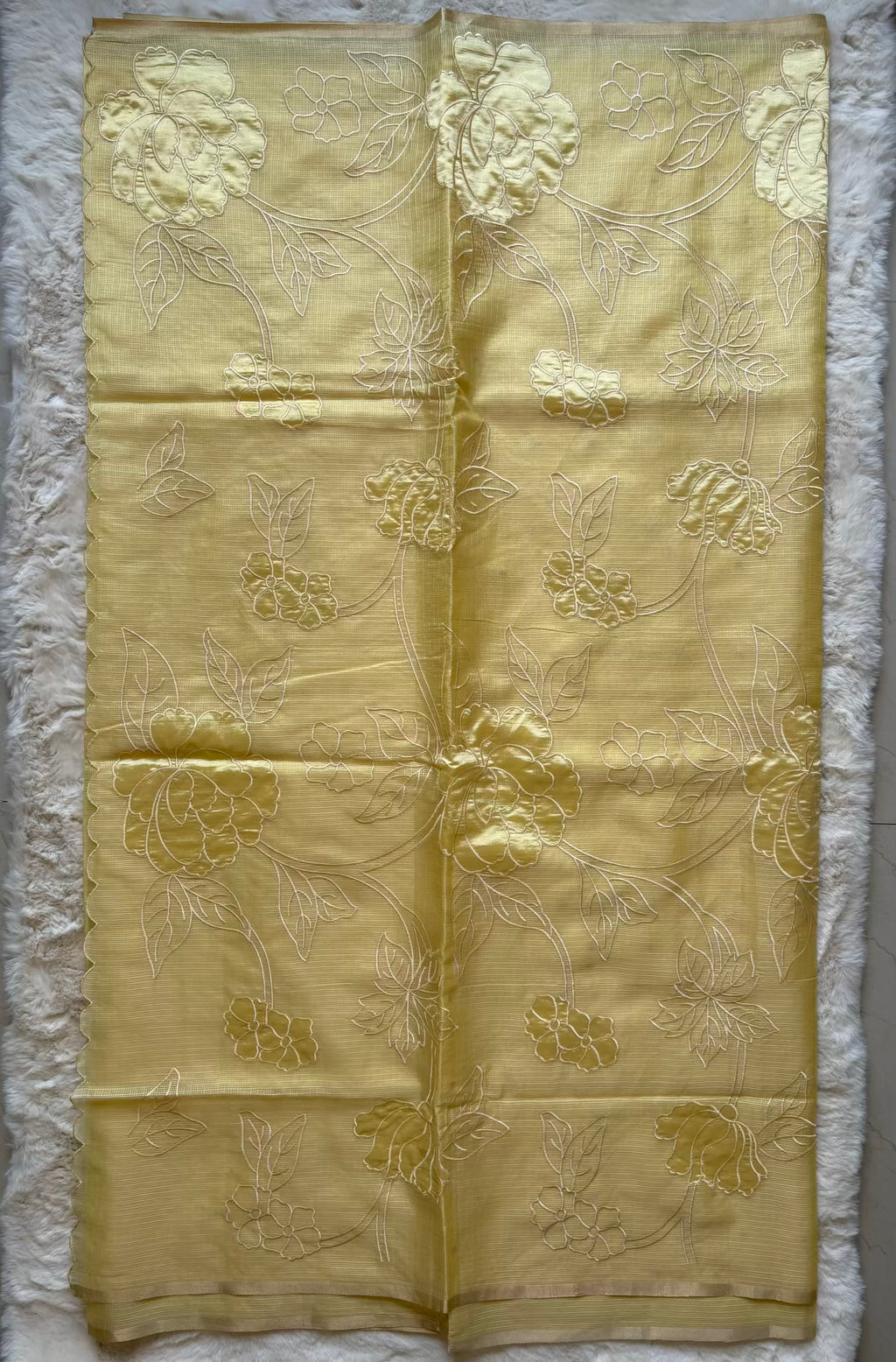 Kota Silk Yellow Saree