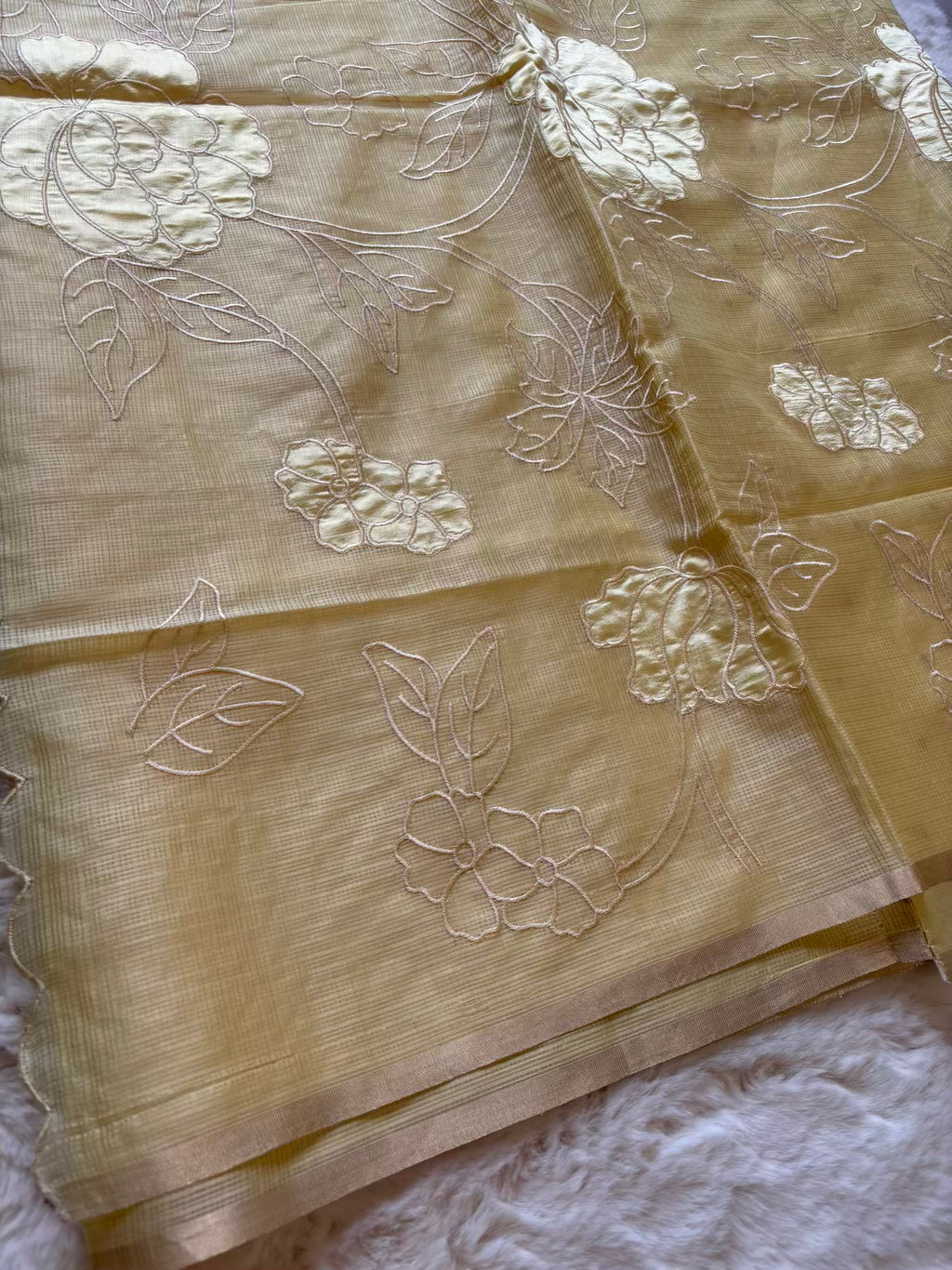 Kota Silk Yellow Saree